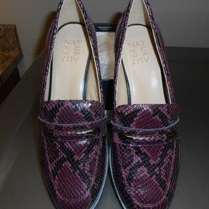 Naturalizer Women's 8.5 M Perla Burgundy Snake Slip-ons Loafer